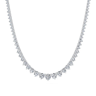 Gradient Tennis Necklace in 18K gold with lab-grown diamonds, featuring a radiant gradient from subtle shimmer to bold brilliance. Perfect for men and women, this elegant necklace adds timeless luxury to any look.