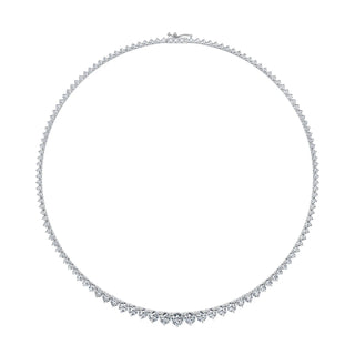 Gradient Tennis Necklace in 18K gold with lab-grown diamonds, featuring a radiant gradient from subtle shimmer to bold brilliance. Perfect for men and women, this elegant necklace adds timeless luxury to any look.