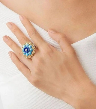 Forever Gleam Ring in 925 silver with lab sapphire in prong setting, elegant gleam ring for women, ideal for daily wear or special occasions

