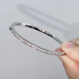 Luxora Gold Bangle - 925 Sterling Silver with Gold, Rose Gold, or Silver Finish, Minimalist Design.