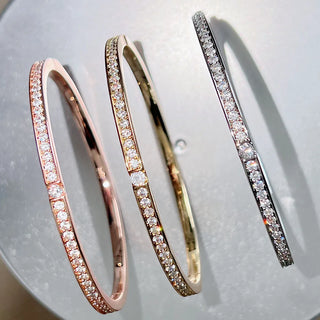 Luxora Gold Bangle - 925 Sterling Silver with Gold, Rose Gold, or Silver Finish, Minimalist Design.