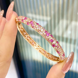 Royal Blush Bracelet for women in sterling silver with royal blue lab sapphires – elegant and refined jewelry for a subtle statement.