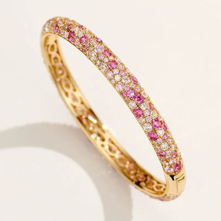 Royal Blush Bracelet for women in sterling silver with royal blue lab sapphires – elegant and refined jewelry for a subtle statement.