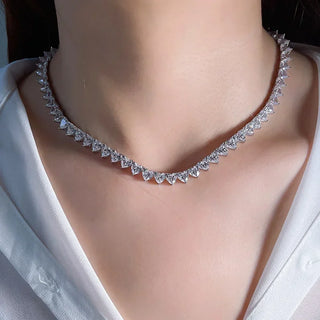Heart Tennis Necklace