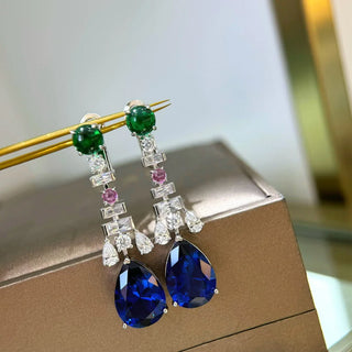 The Aqua Mist Teardrop Earrings