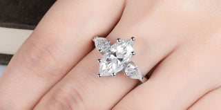 Starpetal Moissanite Ring in Sterling Silver – Elegant Jewelry for Women
