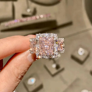 Sunstone Oath Ring in sterling silver with blush pink or yellow sapphire, elegant design for women and men
