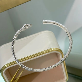 Sweet Angel Bangle - 925 Sterling Silver with Imitation Rhodium Plating, Elegant Cuff Design