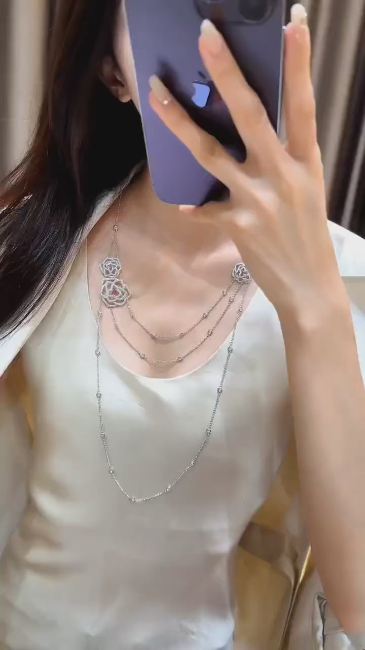 Rose Layered Necklace