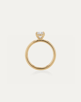 ROUND CUT LAB DIAMOND CLASSIC SOLITAIRE RING 18K GOLD